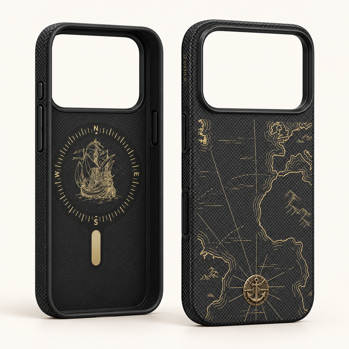 Navigator case — interior magnetic artwork and rear exterior