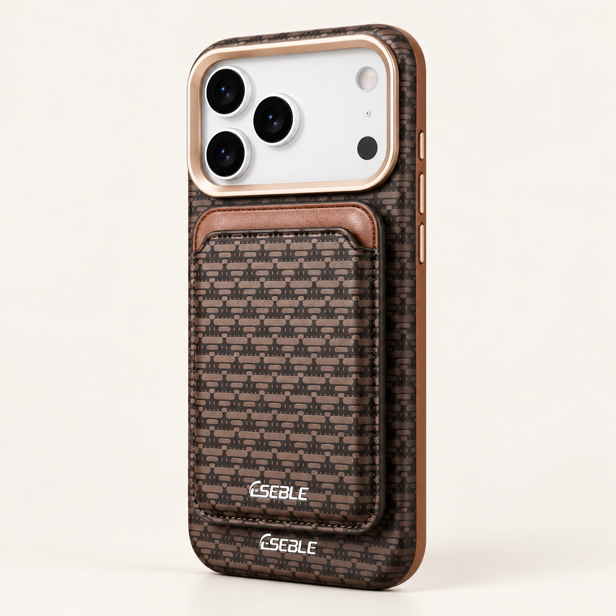 Coffee case with matching magnetic card holder attached
