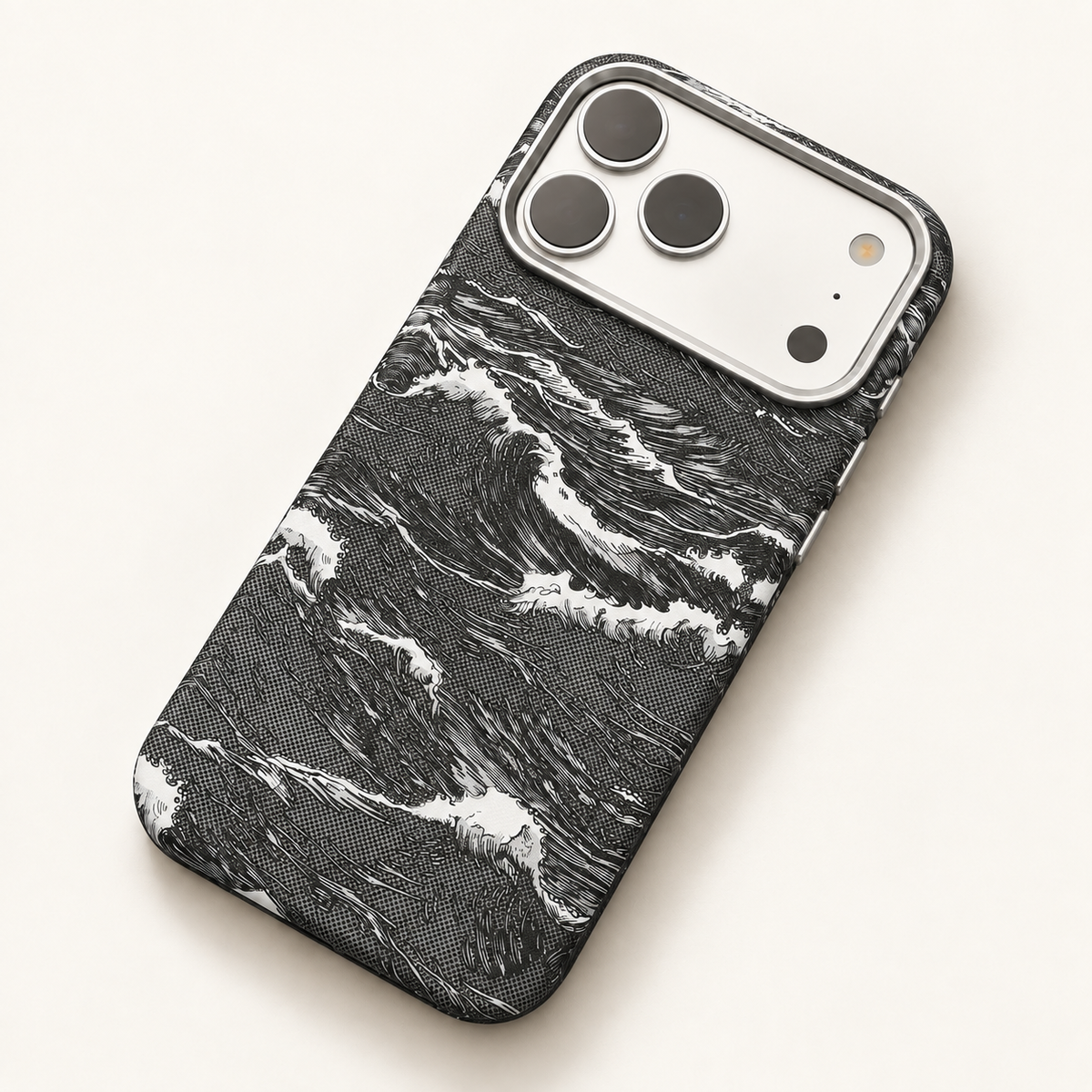 RAYFER Wave MagSafe Case — Black — studio photograph