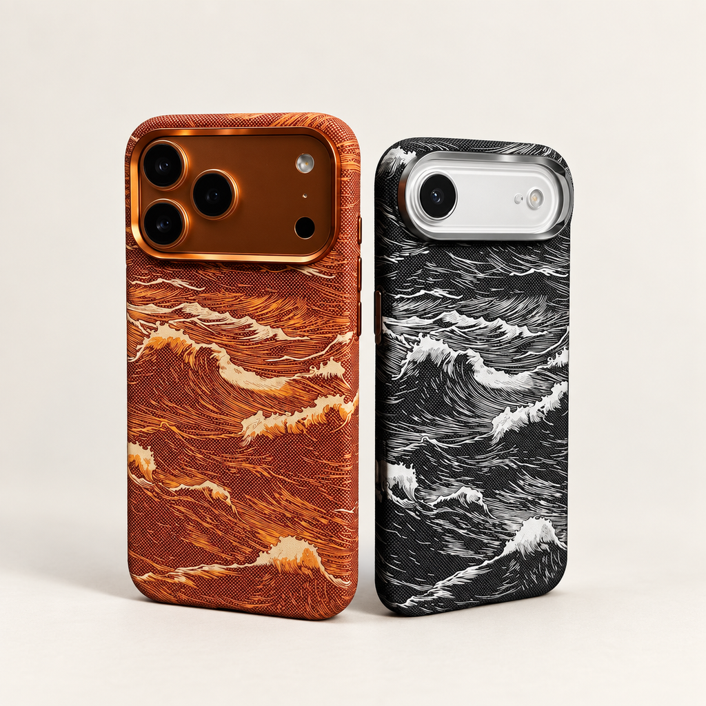 RAYFER Wave case — copper and black designs