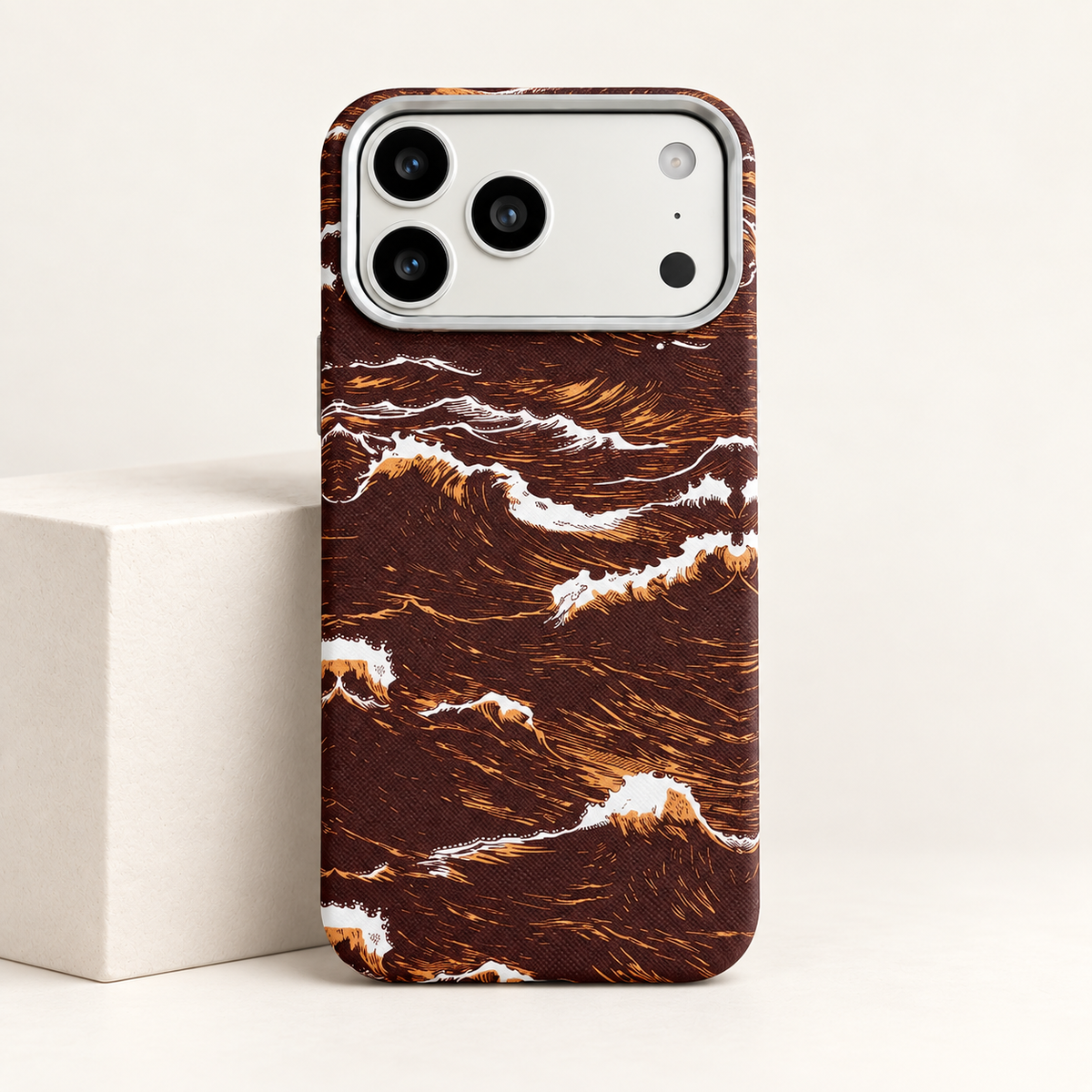 RAYFER Wave case — Brown / Gold